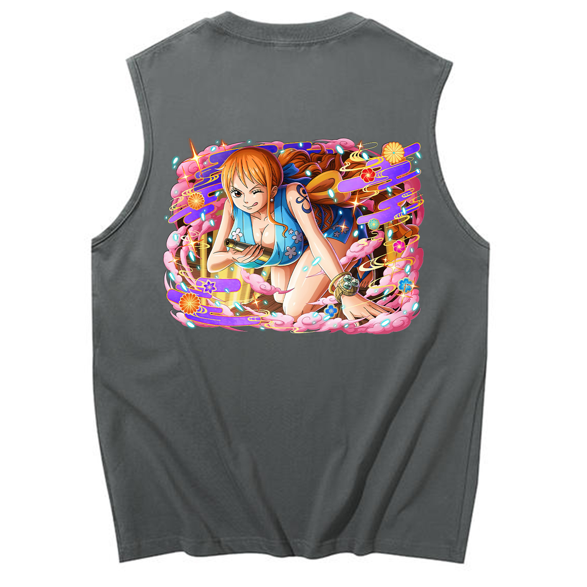 ワンピース ナミ ONE PIECE Nami コットン100％タンクトップ（背面プリント）